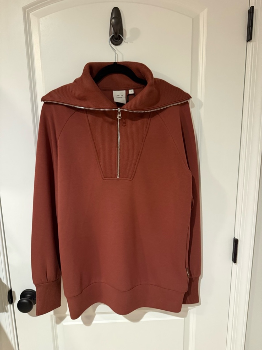 Varley Women's Zip-Up Funnel Neck Xina in sz S Cinnamon